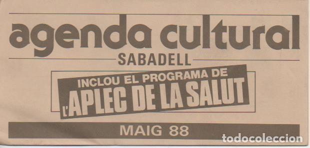 Cartoline: Varios E00571: Agenda Cultural Sabadell, Maig 1988 - Varios
