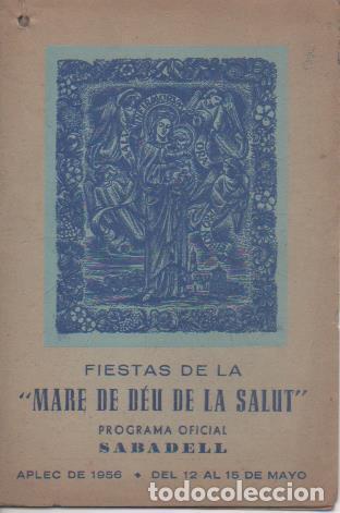 Postkarten: Varios E00539: Fiestas de la Mare de D&eacute;u de la Salut. Programa Oficial Sabadell 1956 - Varios
