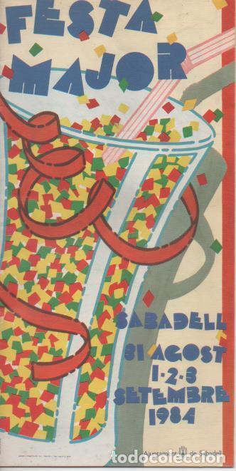 Postkarten: Varios E00482: Gu&iacute;a Festa Major 1984 Sabadell - Varios