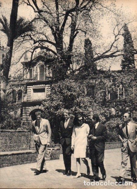 Postcards: LAMINA V21801: Jacqueline Kennedy en el jardin del Alcazar - Varios