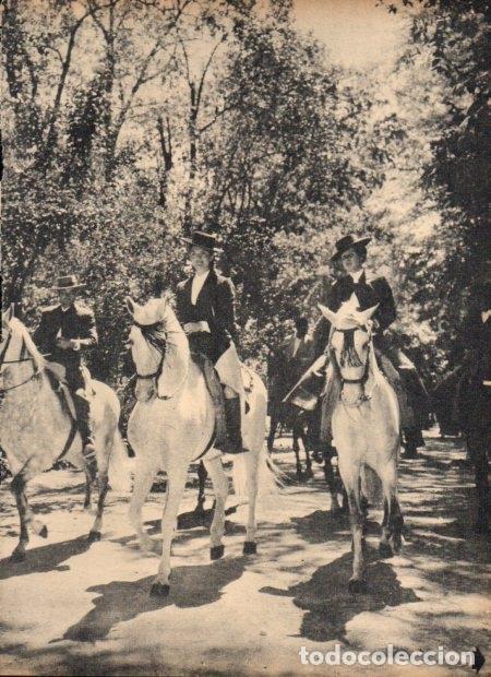Postcards: LAMINA V21802: Jacqueline Kennedy y la duquesa de Alba a caballo - Varios