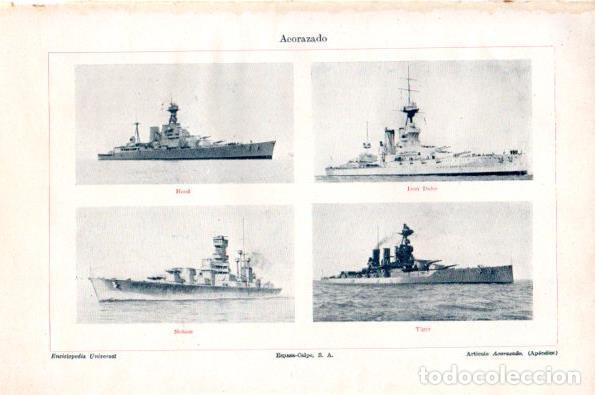 Cartoline: LAMINA V29021: Acorazado Hood, Iron Duke, Nelson y Tiger - Varios