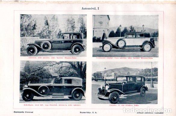 Postales: LAMINA V29223: Rolls Royce 40-50 HP, Chrysler 77 y limosina sobre bastidor Hispano suiza - Varios