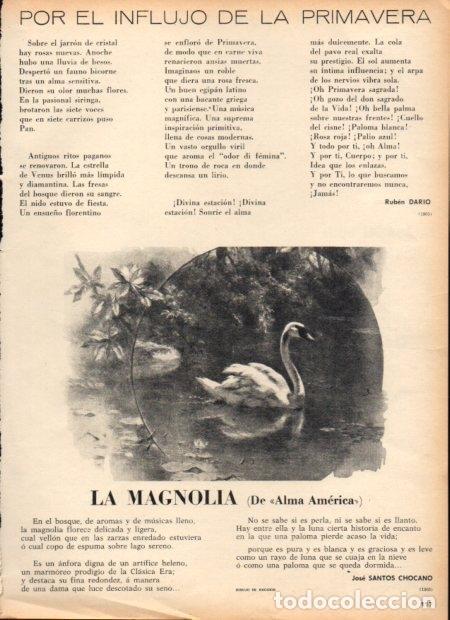 Postkarten: LAMINA V21829: Por el influjo de la primavera por Ruben Dario 1905 - Varios