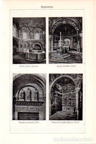 Postais: LAMINA V28669: Interior de las iglesias de Ravena, Siena, Pisa y Padua - Varios