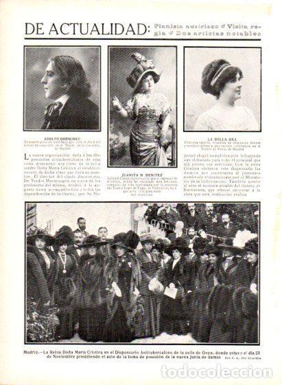 Postcards: LAMINA V22713: Reina Maria Cristina en el Dispensario Antituberculoso de Madrid - Varios