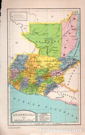 Postales: LAMINA V23101: Mapa de Guatemala - Varios