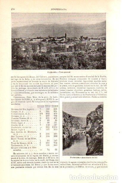 Postales: LAMINA V30135: Vista de Ponferrada y acantilados del Sil - Varios