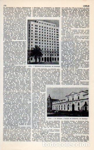 Postales: LAMINA V23114: Palacio del Gobierno de Santiago de Chile - Varios