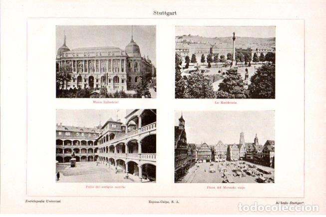 Postcards: LAMINA V30335: Vistas de Stuttgart, Alemania - Varios