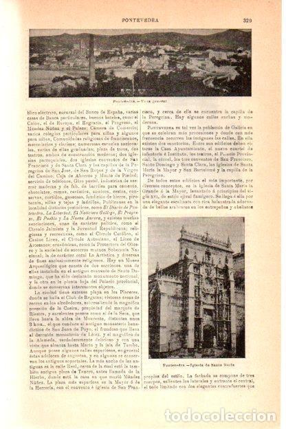Cartes Postales: LAMINA V30323: Vista e Iglesia de Santa Maria en Pontevedra - Varios