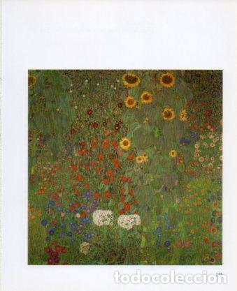 Postales: LAMINA V23285: Gustav Klimt. Jardin campestre con girasoles - Varios