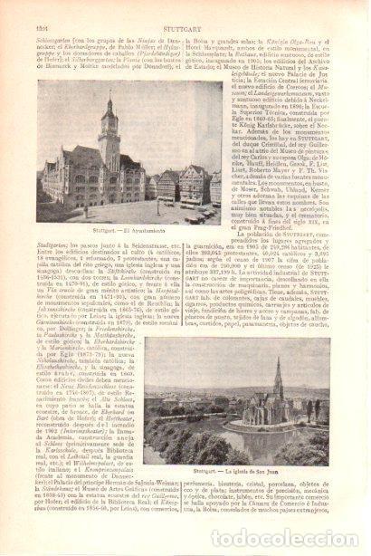 Postkarten: LAMINA V30086: Ayuntamiento e Iglesia de San Juan en Stuttgart - Varios