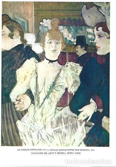 Postkarten: LAMINA 33207: La Goule entrando en el Moulin Rouge entre dos mujeres - Jean Bouret