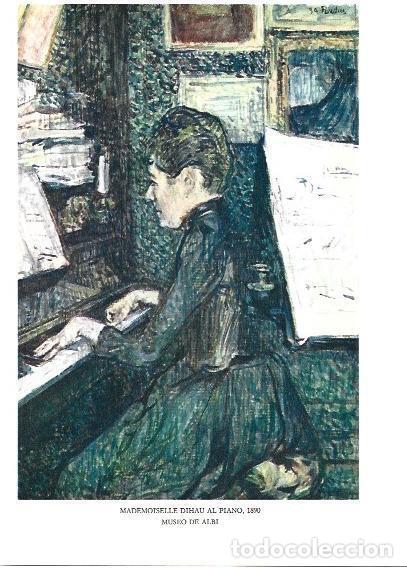 Postcards: LAMINA 33217: Mademoiselle Dihau al piano - Jean Bouret