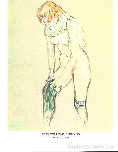 Postkarten: LAMINA 33234: Mujer estirandose la media - Jean Bouret