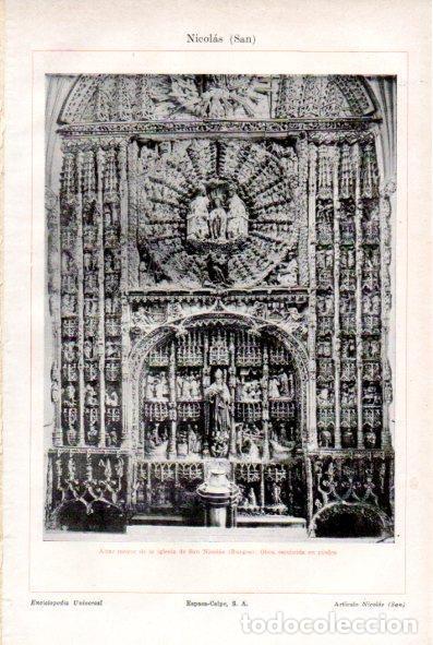 Postkarten: LAMINA V29343: Altara mayor iglesia de San Nicolas en Burgos - Varios