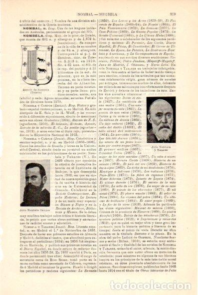 Postales: LAMINA V29410: Escudo de Nombela Julio Nombela Campos - Varios