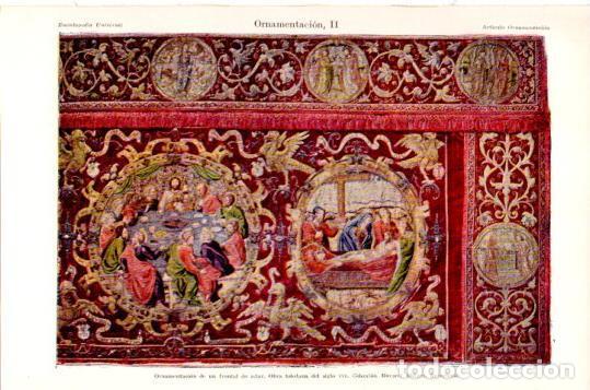 Postales: LAMINA V24044: Ornamentacion de altar hecha en Toledo siglo XVI - Varios