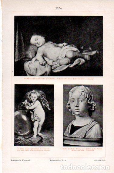 Postales: LAMINA V23815: El Ni&ntilde;o Jesus durmiendo por Murillo - Varios