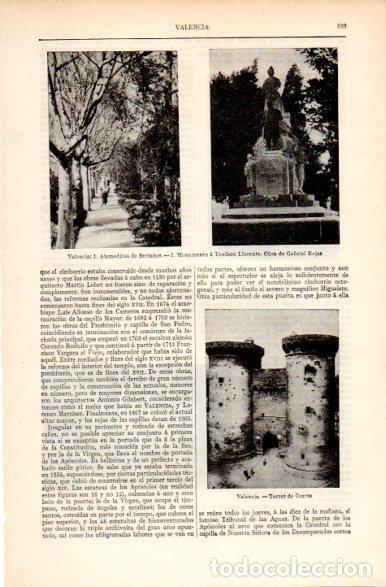 Postales: LAMINA V31263: Monumentos en Valencia - Varios
