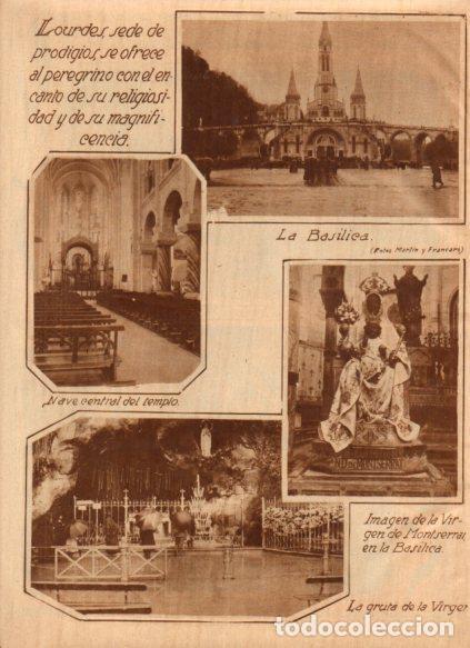 Postales: LAMINA V24759: Virgen de Montserrat en la Basilica de Lourdes - Varios
