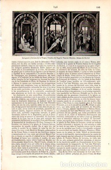 Postales: LAMINA V31407: Los gozos y dolores de la Virgen por Van der Weyden - Varios