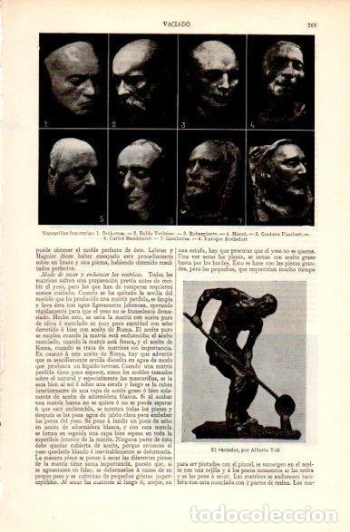 Cartoline: LAMINA V31195: Mascarillas funerarias de Bethoven, Robespierre, Flaubert, Gambetta - Varios