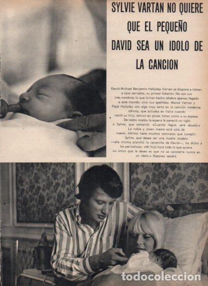 Postkarten: LAMINA V25052: Sylvie Bartan, Johnny Hallyday e hijo - Varios