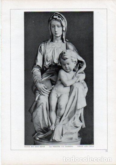 Postales: LAMINA V24168: Michelangelo. Virgin and child - Varios