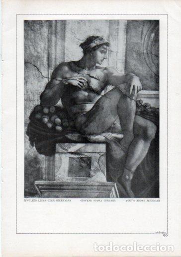 Cartoline: LAMINA V24212: Michelangelo. Youth above Jeremiah - Varios