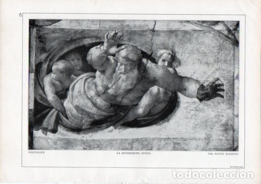 Postais: LAMINA V24183: Michelangelo. The divine blessing - Varios
