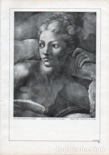Postales: LAMINA V24188: Michelangelo. From the creation of Adam - Varios