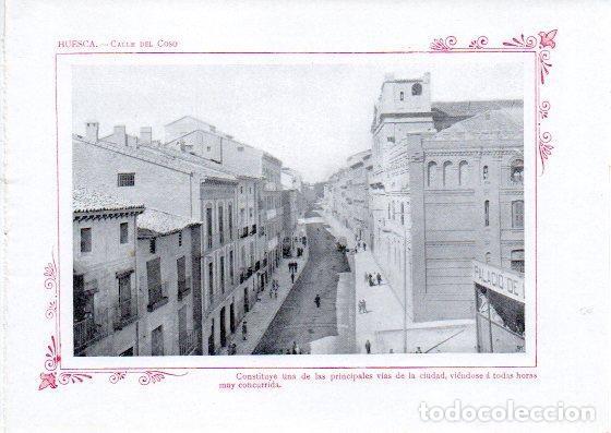 Postales: LAMINA V32066: Huesca. Calle del Coso - Varios