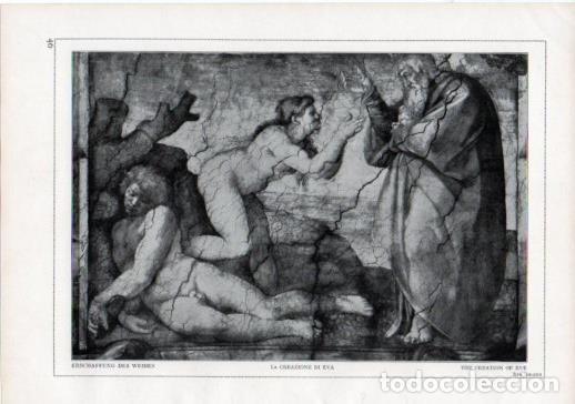 Postales: LAMINA V24185: Michelangelo. The creation of Eve - Varios