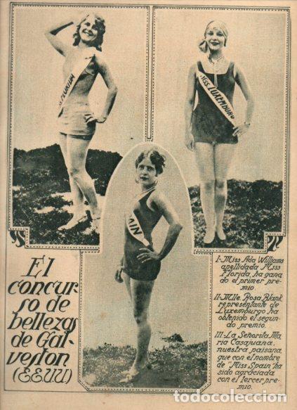 Postkarten: LAMINA V24637: Concurso de bellezas en Galveston, Estados Unidos - Varios