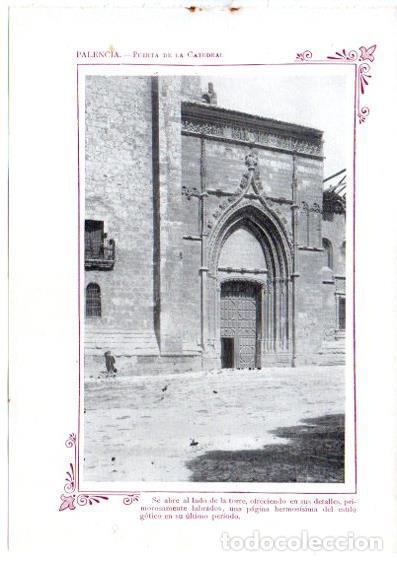 Postais: LAMINA V31662: Palencia. Puerta de la Catedral - Varios