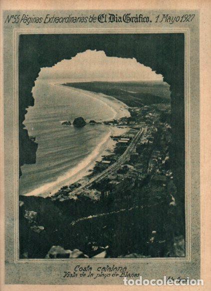 Postales: LAMINA V24608: Vista de la playa de Blanes, Barcelona - Varios