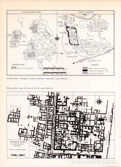 Cartoline: LAMINA V32250: Planos de Mohenjo-Daro y Harappa seg&uacute;n Wheeler - Varios
