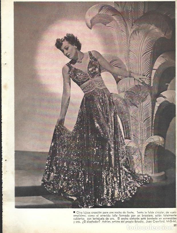 Postales: LAMINA 33758: Joan Crawford con un vestido de Adrian - VVAA