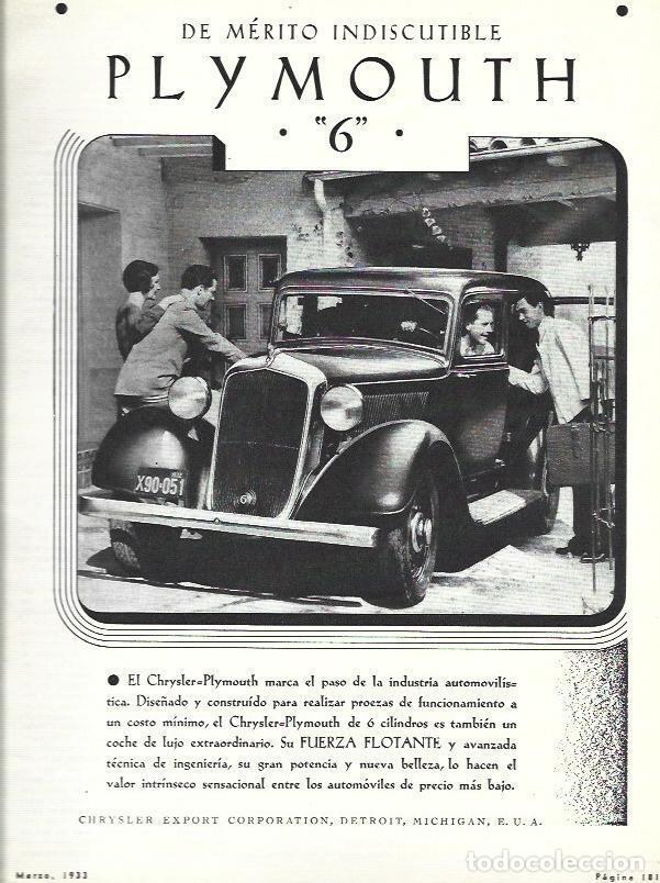 Postales: LAMINA 33419: Publicidad de Chrysler Plymouth 6 - VVAA