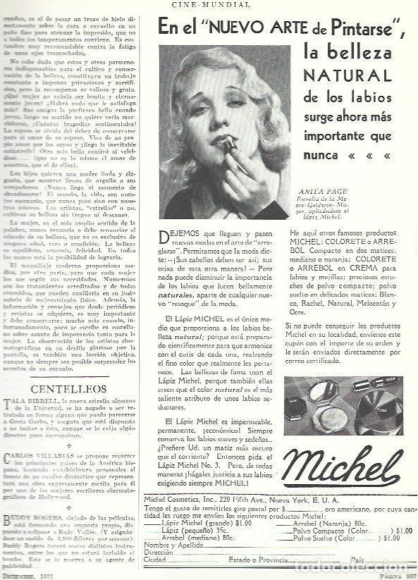 Postkarten: LAMINA 33520: Publicidad de pintalabios Michel - VVAA