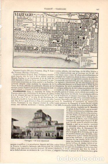 Postkarten: LAMINA V32389: Plano y hotel Excelsior en Viareggio - Varios