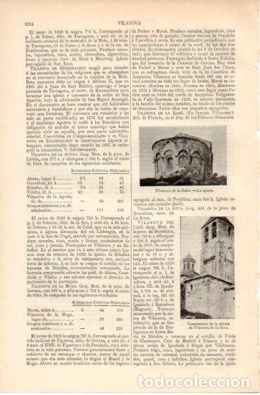 Postkarten: LAMINA V32522: Iglesias de Vilanova de la Raho y Vilanova de la Roca - Varios