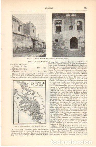 Postkarten: LAMINA V32529: Castillo y plano de Vilassar de Mar - Varios