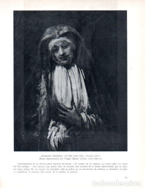 Postales: LAMINA V32955: Anciana por Rembrandt - Jean Pierre Babelon