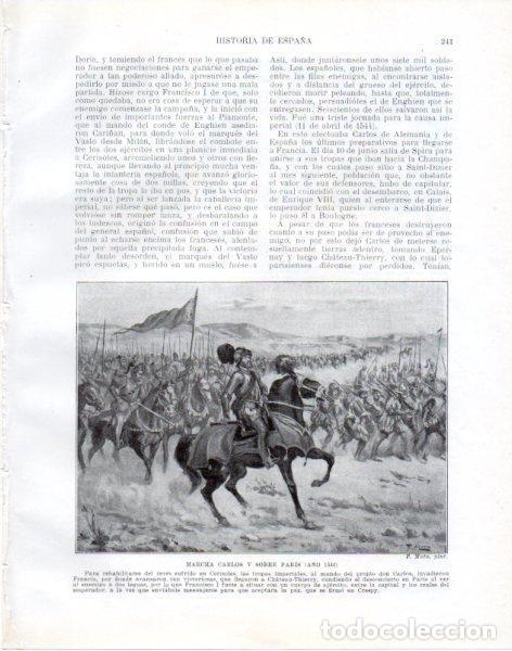 Postcards: LAMINA V33816: Marcha Carlos V sobre Paris por F. Mota - Manuel Rodriguez Codola