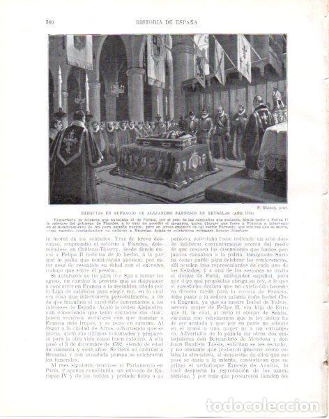 Postais: LAMINA V33861: Exequias de Alejandro Farnesia en Bruselas por F. Blanch - Manuel Rodriguez Codola