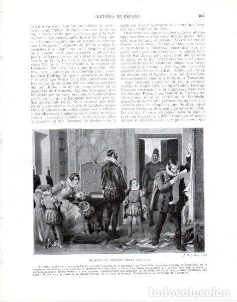 Postales: LAMINA V33863: Prision de Antonio Perez por J. Segrelles - Manuel Rodriguez Codola