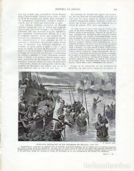 Postkarten: LAMINA V33846: Expedicion de los espa&ntilde;oles en Zelanda por F. Blanch - Manuel Rodriguez Codola